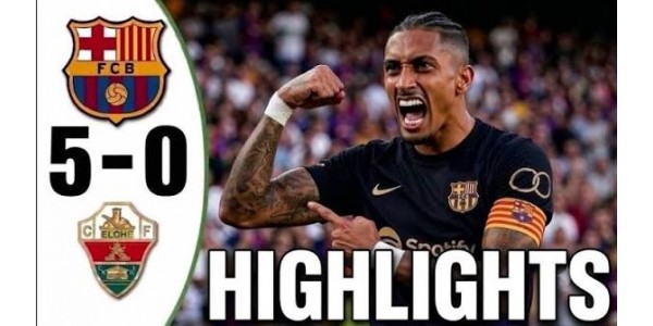 Barcelona knuste Elche CF 5-0 på bortebane.